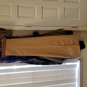 Brooks Brothers Advantage Chino Clark Flat front khaki W33 L30 100% cotton